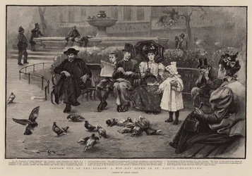 Londra fuori stagione, una scena di mezzogiorno nel cortile della chiesa di San Paolo