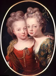 Doppio ritratto di Isabella Charlotte e Sophia Hedwig da bambine
