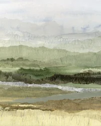Paesaggio verde a strati