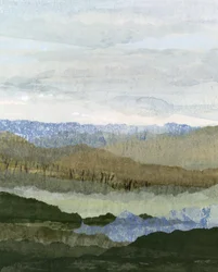 La serenità delle montagne a strati
