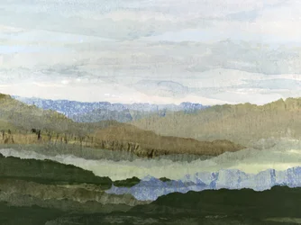 Strati di montagna sereni