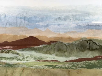 Strati di montagna sereni