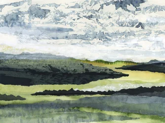 Paesaggio sereno ad acquerello