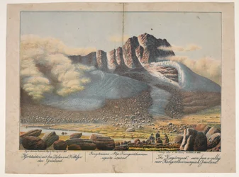 ""Hjortetakken", vista dalla valle presso Kobbefjorden, Groenlandia"