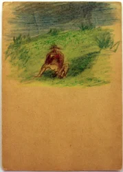 Senza titolo (Uomo seduto sul prato)