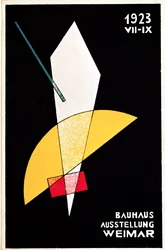 Poster per una mostra Bauhaus a Weimar, Germania, 1923