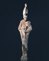 Figura di legno e gesso di Osiride, periodo Saite, 664-525 a.C.
