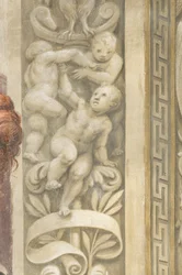 Putti, decorazioni intorno alle finestre