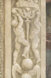 Putti, decorazioni intorno alle finestre