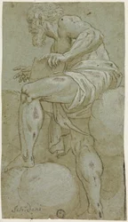 Profeta in piedi con un libro