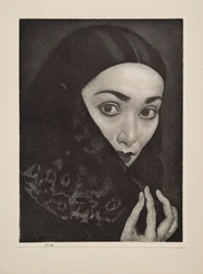 Signora con uno scialle, pub. 1926