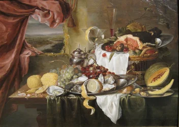 Natura morta con vista immaginaria