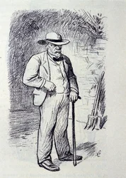 Ritratto di Louis Pasteur (1822-1895) nella sua proprietà a Villeneuve-l