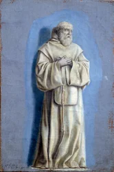 San Francesco di Paola (1416-1507), fondatore dell’Ordine dei Minimi, dipinto di Laurent de La Hyre (1606-1656), XVII secolo, H. 0,36 x 0,23 m, Parigi, Museo del Louvre