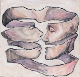 Teoria delle stringhe, 2019 circa (acrilico su tavola)