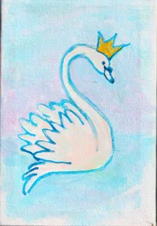 Swan King, 2025 (acrilico su tela)