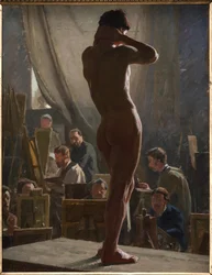 Nudo maschile nello studio di Bonnat