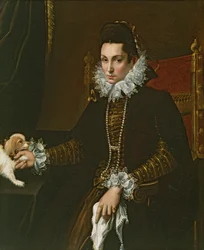 Ritratto di Ginevra Aldrovandi Hercolani come vedova, fine 1590