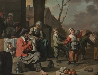 Bambini contadini che ballano, c.1650