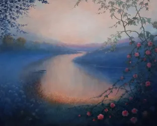 Rose di rovo, 2025 (olio su tela)