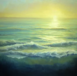 Foschia dorata, 2004. Paesaggio marino