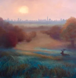 Nebbia mattutina Richmond Park, 2021