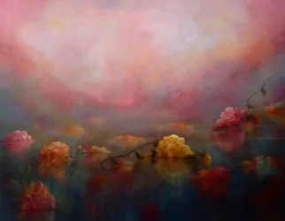 Rose alla deriva, 2025 (olio su tela)