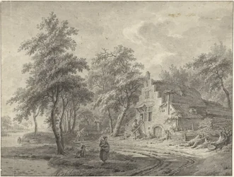 Fattoria su una strada di campagna