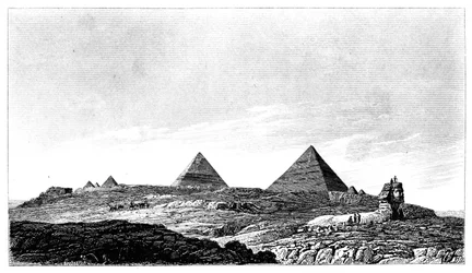 Le Piramidi e la Sfinge, Giza, Egitto, XIX secolo