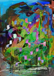 Composizione astratta dai colori vivaci