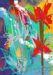 Fiore astratto dai colori vivaci