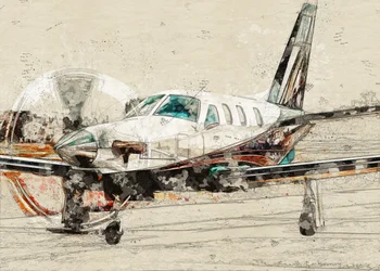 Schizzo di un aereo a elica d