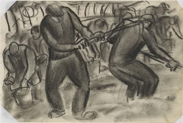 Raccoglitori di patate nel campo
