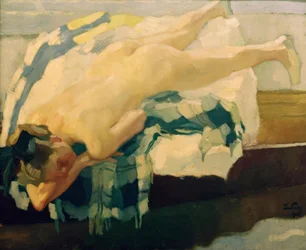 Nudo femminile in barca