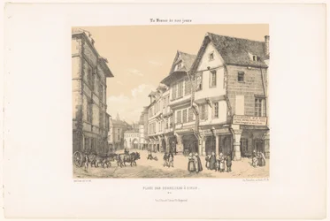 Vista della Place des Cordeliers a Dinan (serie: Hedendaags Frankrijk)