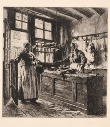 Interno di una macelleria