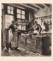 Interno di una macelleria