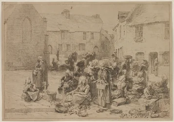 Il mercato delle mele a Landerneau, 1878