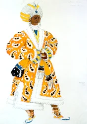Un giovane Rajah, costume per balletto, 1911