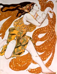 Baccante, costume per una produzione dei Ballets Russes di Tcherepnins Narcisse, 1911