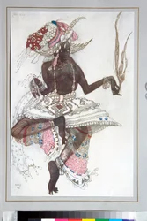 Balletti russi - Costume disegnato da Leon Bakst per il balletto "Il dio blu" di Michel Fokine