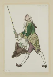 Costume per Rinaldo nel balletto Le Signore Allegre di Scarlatti, 1917