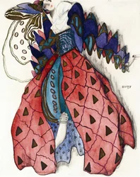 Costume per il balletto "La leggenda di Giuseppe" di R. Strauss - Bakst, Leon (1866-1924) - 1914 - Collezione privata