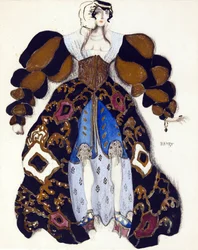 Costume per il balletto "La Leggenda di Giuseppe" di R. Strauss - Bakst, Leon (1866-1924) - 1914