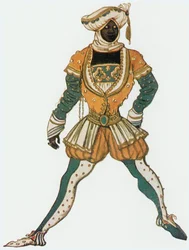 Bozzetto di costume per un personaggio del balletto " La leggenda di ...