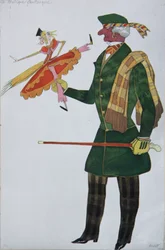 Inglese. Costume per il balletto Il negozio di giocattoli magici di G. Rossini, 1919