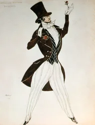 Florestan, disegno per un costume per il balletto Carnevale composto da Robert Schumann, 1919