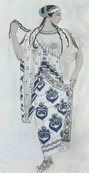 Elena di Troia, bozzetto di costume per l