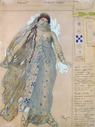 Fedra. Costume per il dramma Ippolito di Euripide, 1902