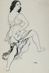 Ritratto di Isadora Duncan che danza, inizio XX secolo
